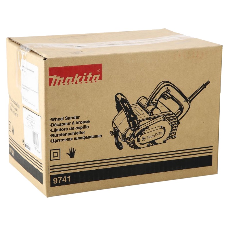 Щеточная шлифовальная машина Makita 9741 по дереву (набор аксессуаров, насадка с нейлоновой щетиной) в Переславле