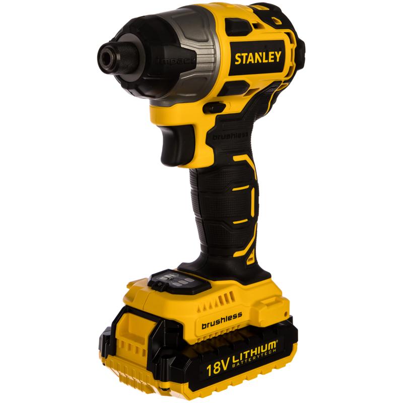 Аккумуляторный винтоверт Stanley SBI201D2K-RU (2 аккумулятора, напряжение 18v, вес 1.3 кг) в Туле