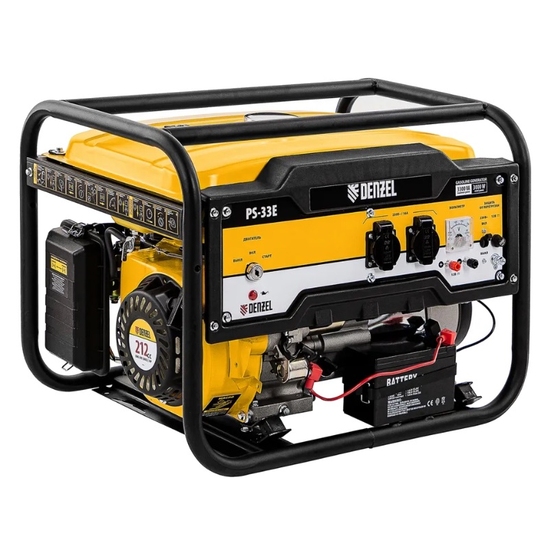 Бензиновый генератор Denzel PS-33E, 94537 в Переславле