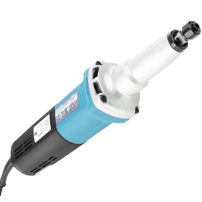 Шлифмашина прямая Makita GD0800C питание 220 В патрон 6 мм по дереву металлу и бетону длина провода 25 м