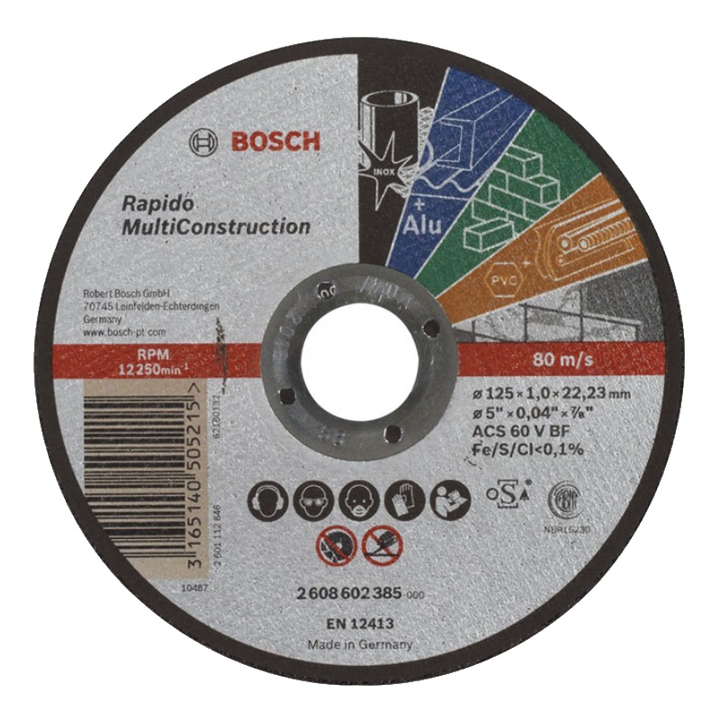 Отрезной круг Bosch MULTICONSTRUCT 2.608.602.385 125*1,0мм