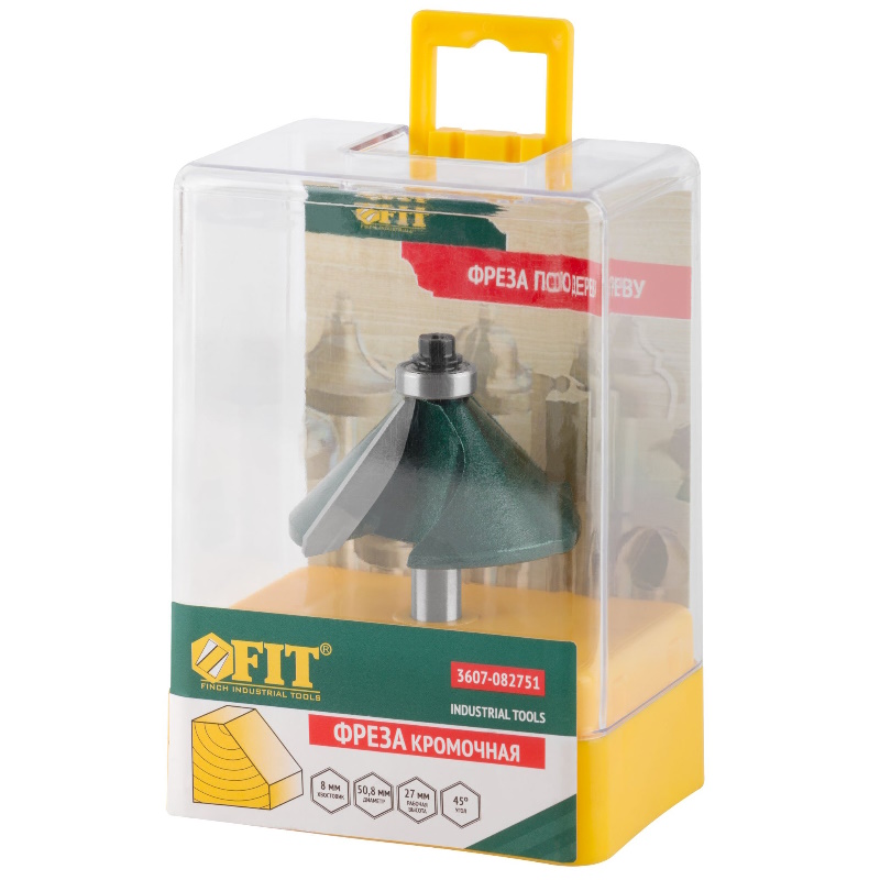 Фреза кромочная конусная с нижним подшипником Fit 3607-082751, DxHxL=50,8х27х65,3 мм в Иваново
