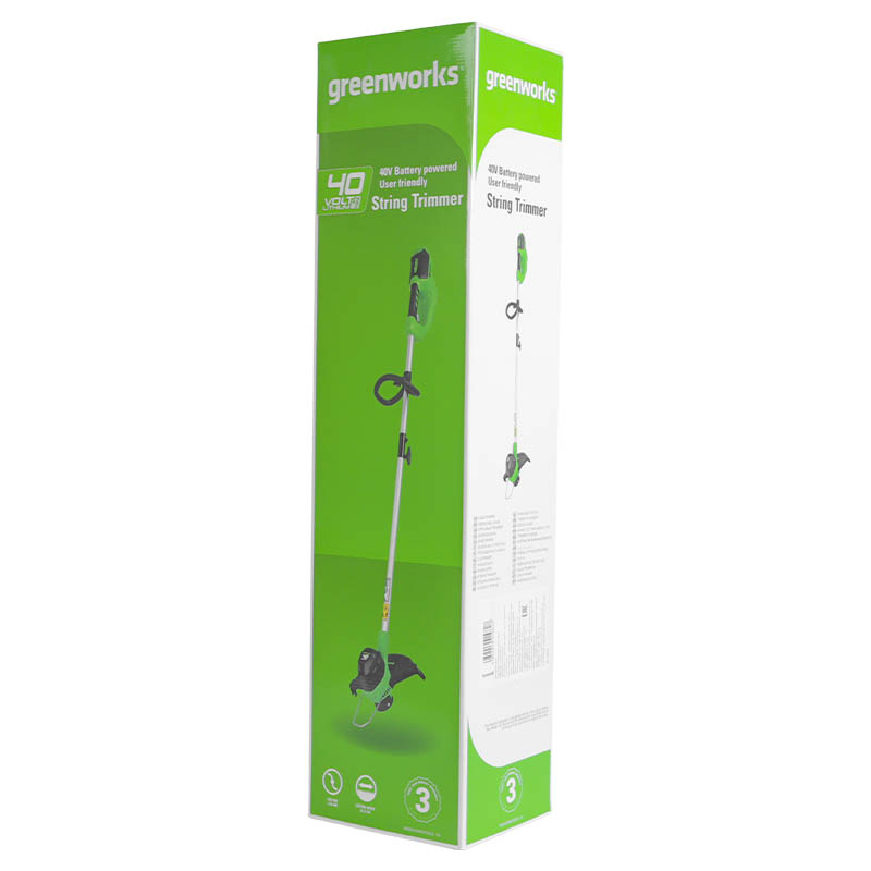 Триммер струнный Greenworks 40В (аккумуляторная батарея 2А*ч и зарядное устройство) 2101507UA в Кинешме