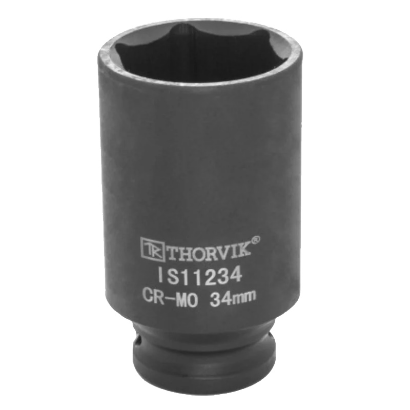 Головка торцевая ударная глубокая Thorvik IS11234 053460, 1/2"DR, 34 мм в Ярославле