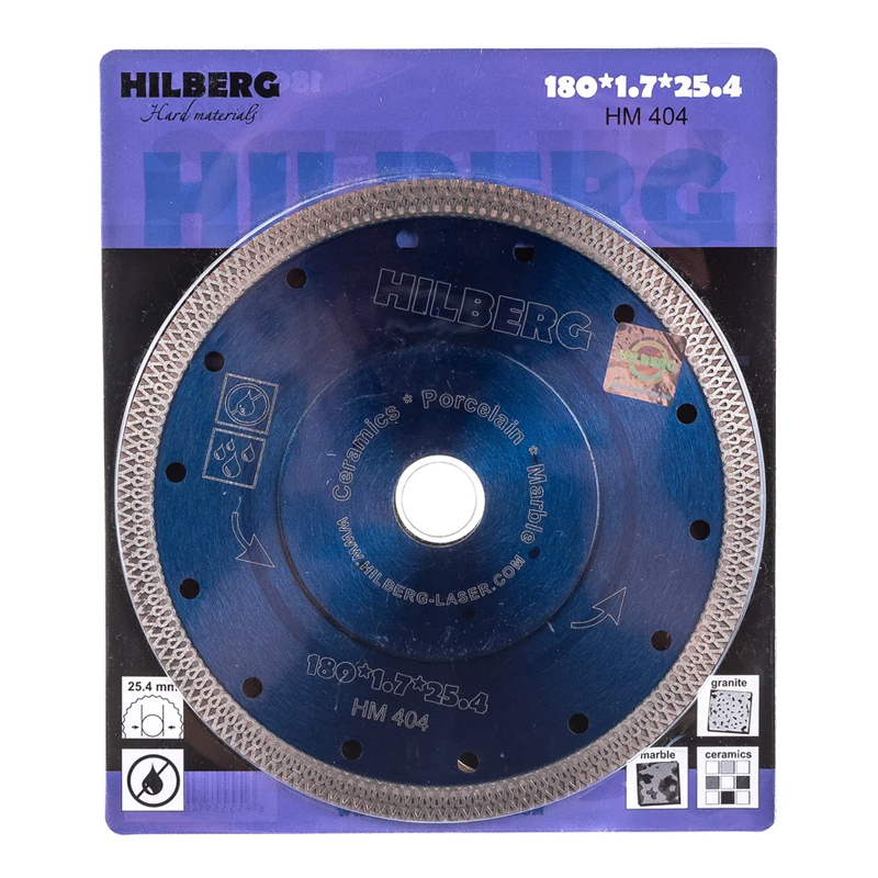 Диск алмазный отрезной Hilberg Турбо ультратонкий х-тип HM404 (180х25,4) в Муроме