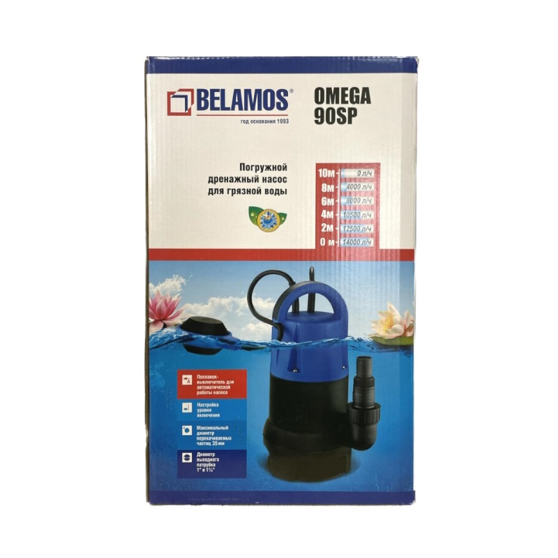 Насос погружной Belamos Omega 90 SP, 233л.м., Н 10м, кабель 6м