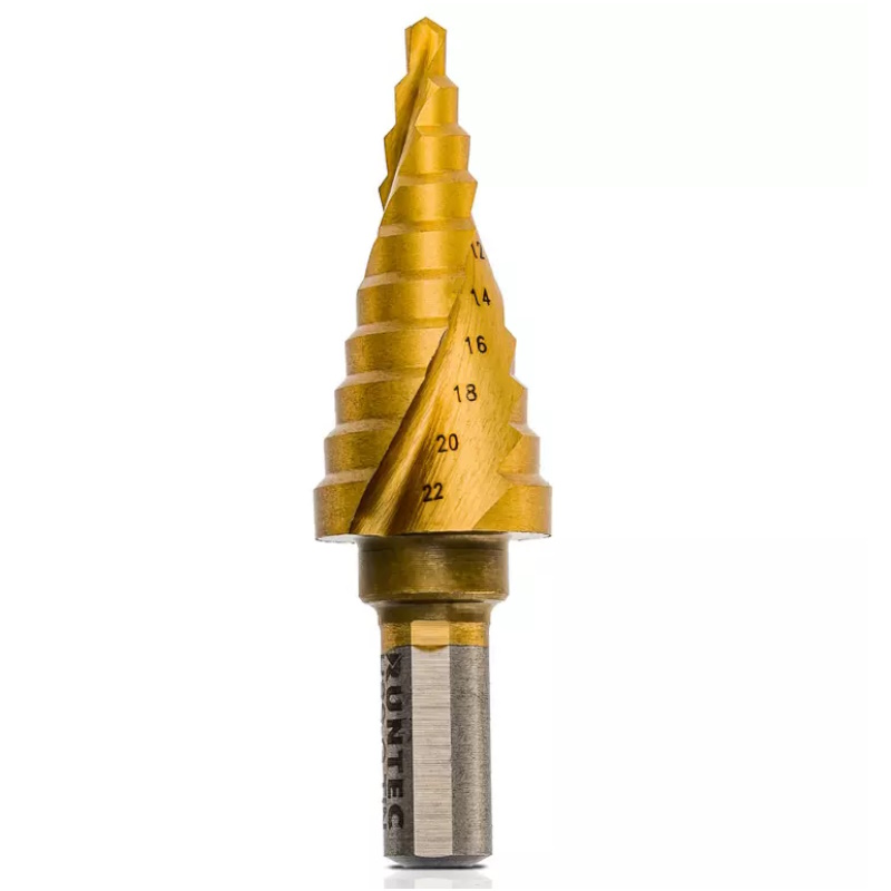 Сверло ступенчатое Runtec RT-DS4-22-10, 4-22 мм, 10 ступеней, HSS-TiN