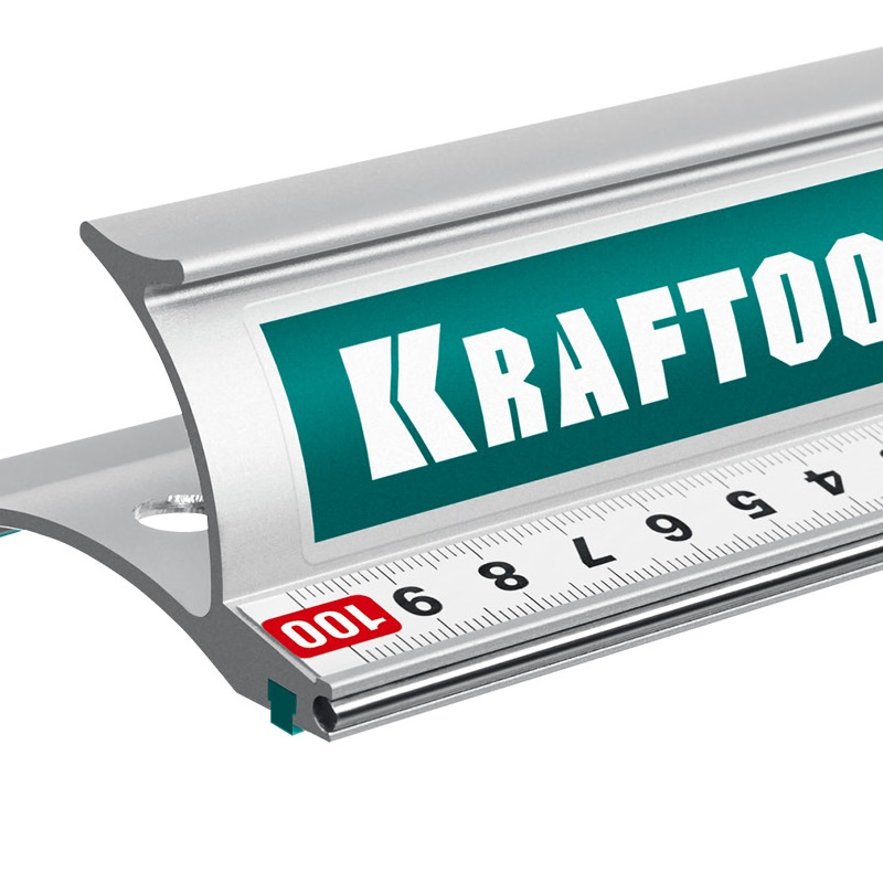 Линейка алюминиевая Kraftool KRAFT-LINE 34275-100, усиленная, со стальной направляющей, 1 м в Иваново