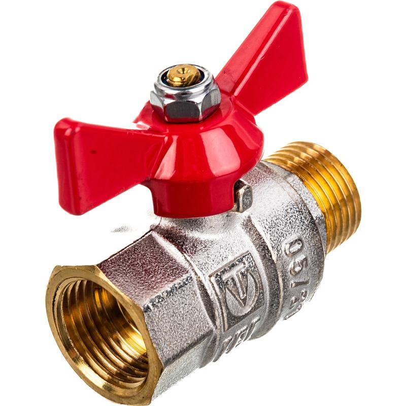 Кран шаровой Valtec BASE ВР-НР 1/2", с бабочкой, VT.218.N.04