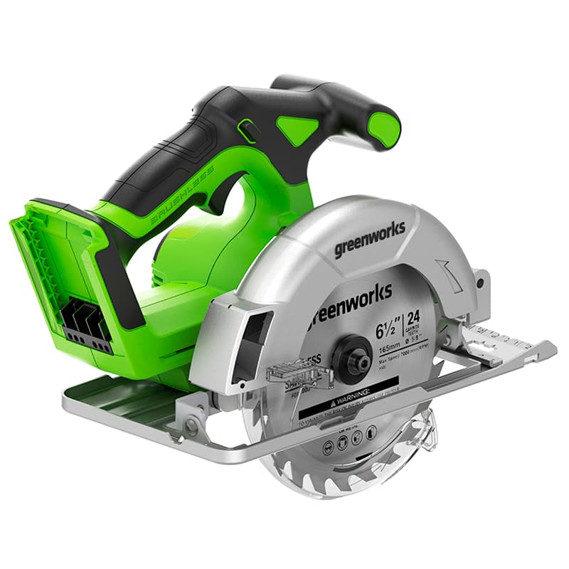 Циркулярная пила аккумуляторная Greenworks 1501607, 24 V, бесщеточная, 57 мм, без АКБ и ЗУ в Угличе