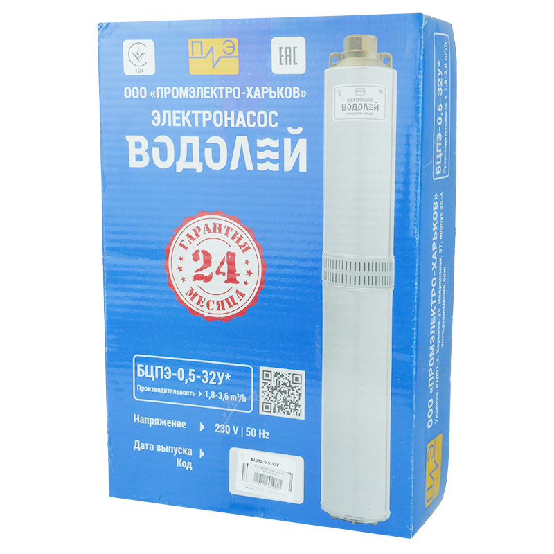 Скважинный насос Водолей БЦПЭ 0,5-32У 13104 (напряжение 220 В) в Иваново
