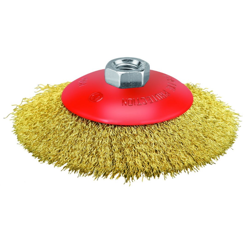 Щетка коническая латунная проволочная PIT APLS12-P115 115x03 мм M 14 279₽