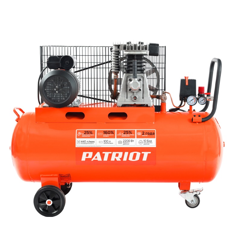 Компрессор поршневой ременной Patriot PTR 100-440I в Твери