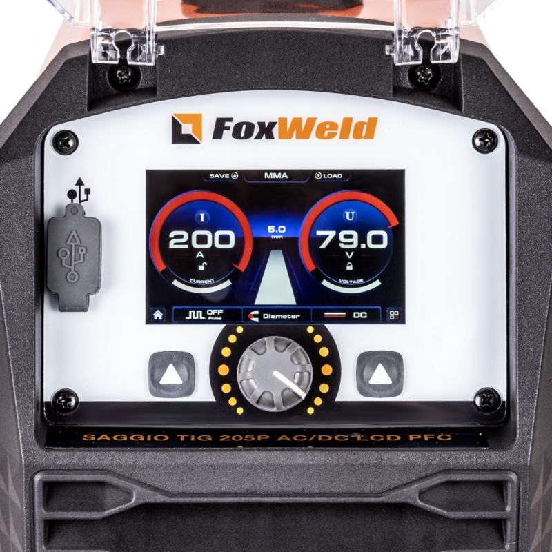 Аппарат аргонодуговой сварки FoxWeld Saggio TIG 205P AC/DC LCD PFC, 9305 в Иваново