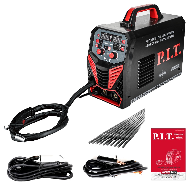 Сварочный полуавтомат PIT PMIG145-С2 40 кВт 145А ПВ-60 MMA 16-40мм MIG 08-1мм