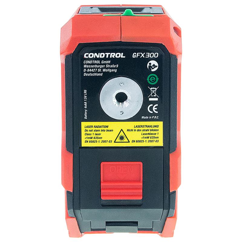 Лазерный нивелир Condtrol GFX300 1-2-220 (погрешность 0.3 мм/м, дальность измерения без приемника до 20 м)