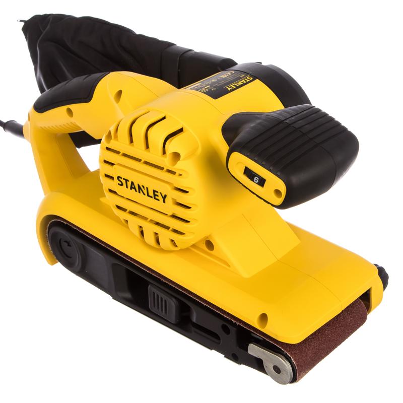 Сетевая ленточная шлифмашина Stanley SB90 (скорость 380 м/мин, мешок для пыли)