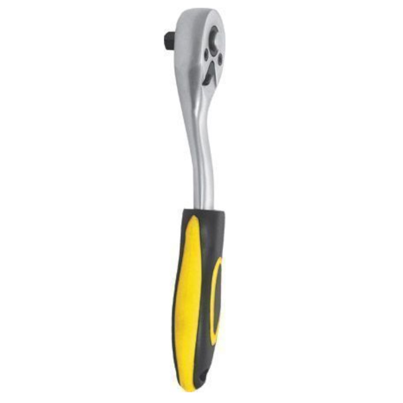 Вороток Fit 62351 (трещотка) CrV, черно-желтая прорезиненная ручка, Профи 1/4", 72 зубца в Ярославле