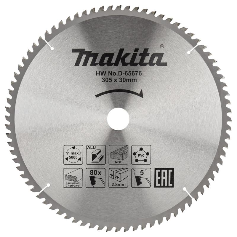 Пильный диск Makita D-65676 универсальный 305x30x2.8/2x80T