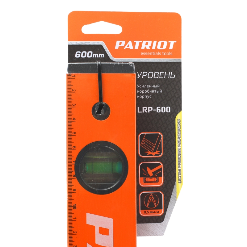 Уровень магнитный Patriot LRP-600 350005551 (алюминиевый фрезерованный, усиленный, 600мм) в Муроме