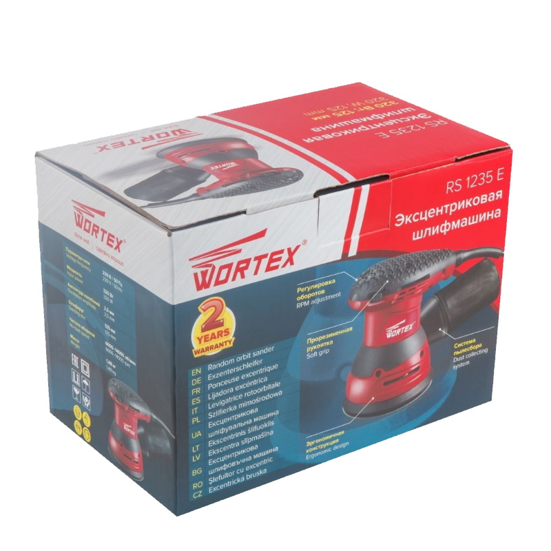 Эксцентриковая шлифмашина Wortex RS 1235 E RS1235E01319, 320 Вт, 125 мм в Угличе