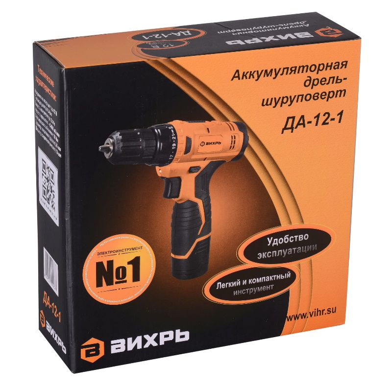 Аккумуляторная дрель-шуруповерт Вихрь ДА-12-1 72/14/11 в Иваново