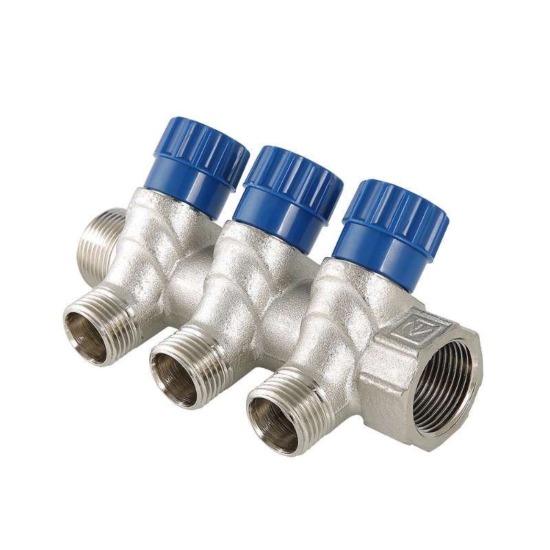 Коллектор с вентилями Valtec VTc.560.N.0503, 3/4", 3 х 1/2" в Костроме