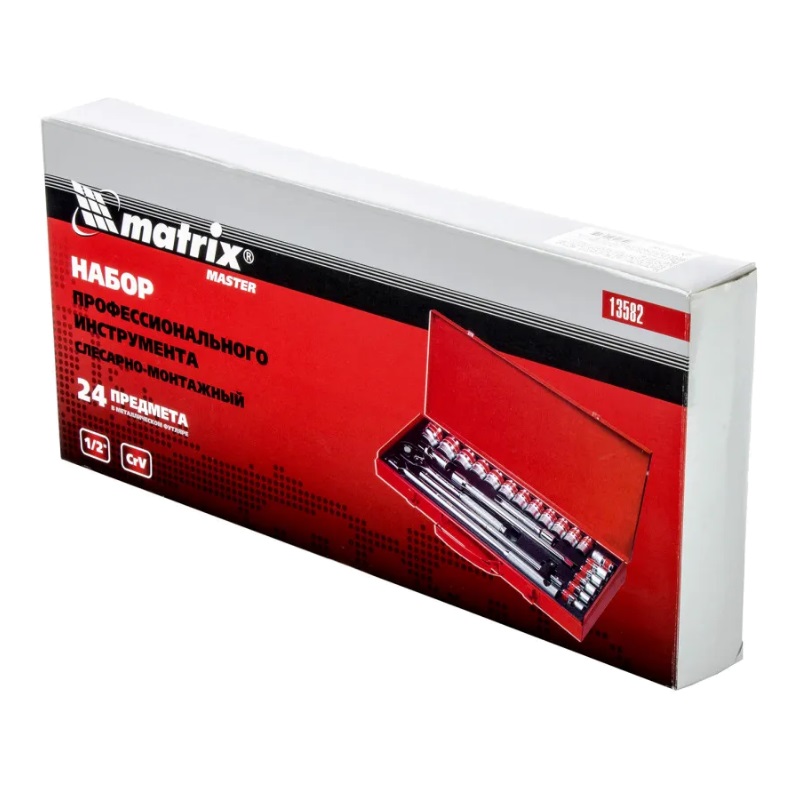 Набор шоферской с квадратом 1/2" Matrix 13582, 24 предмета