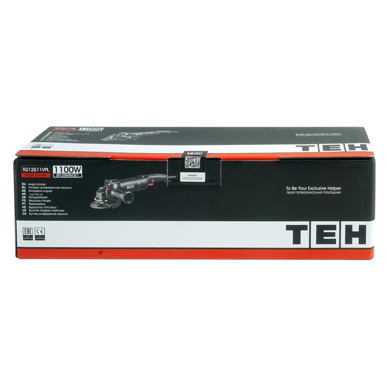 Угловая шлифмашина (болгарка) Teh TG12511VPL, 125 мм, 1100 Вт, плавный пуск, регулировка оборотов