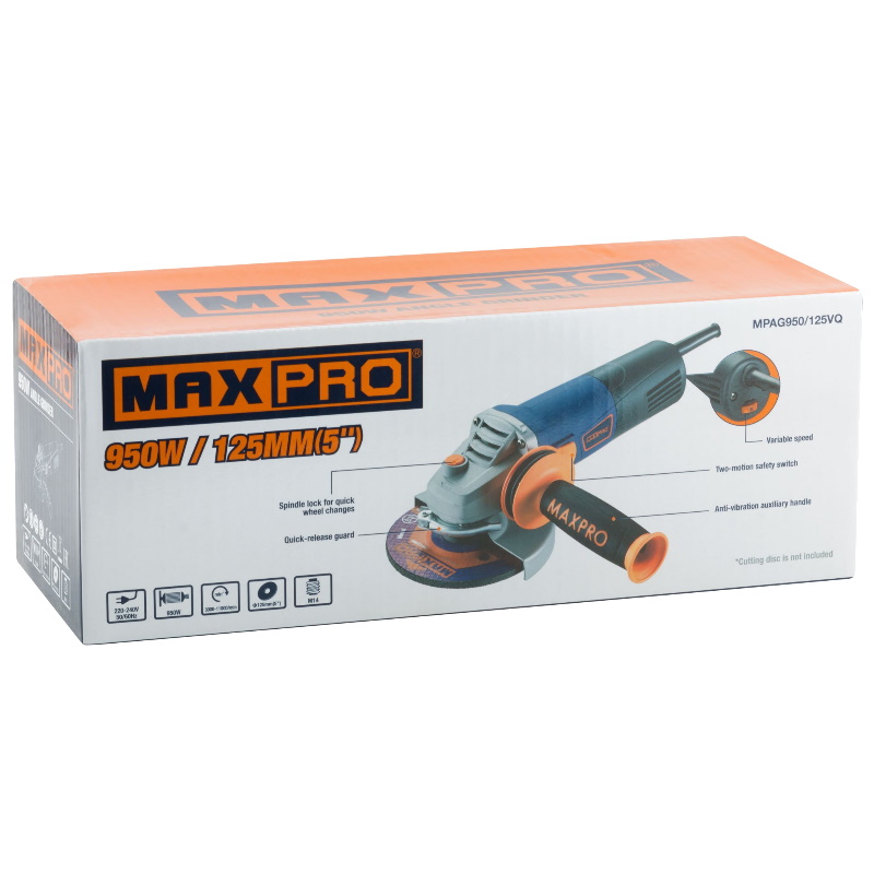 Угловая шлифмашина (болгарка) Max-Pro 85132, 125 мм, 950 Вт в Твери