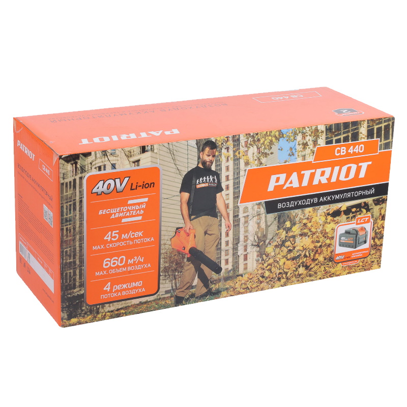 Воздуходувка аккумуляторная Patriot CB 440 250205440, 40В платформа LCT, бесщёточный дв., без АКБ и ЗУ в Александрове
