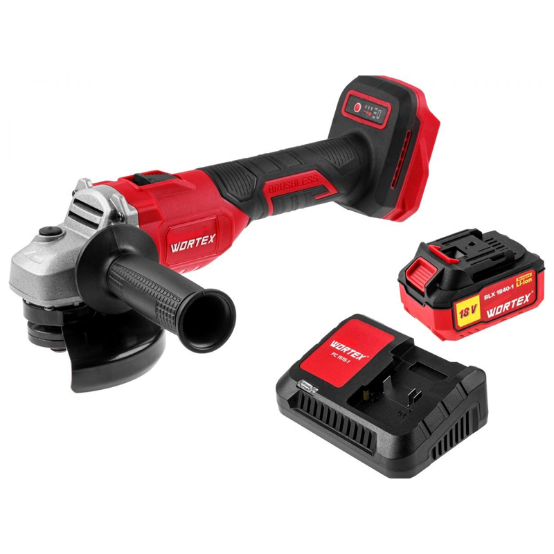 Аккумуляторная УШМ Wortex LX CAG 1812-1 E 329192 (ALL1 МЕГА бесщет., 18 В, 125 мм, 8000 об/м) в кейсе