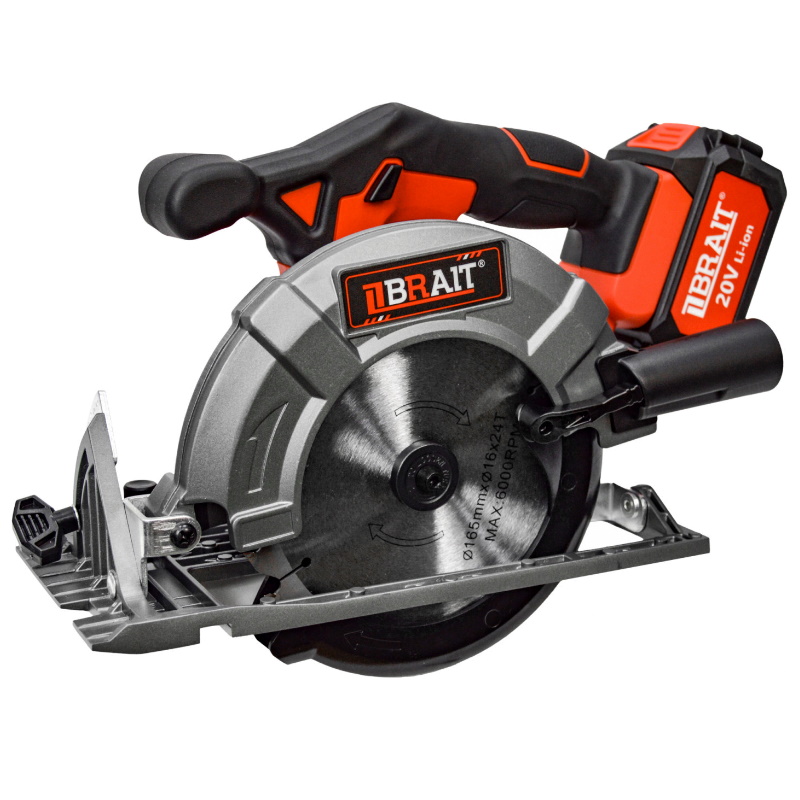 Пила циркулярная аккумуляторная Brait BCCS20165-4PU PRO 2101219101 20 Вт АКБ-40Ач ЗУ-24А щёточный 8213₽