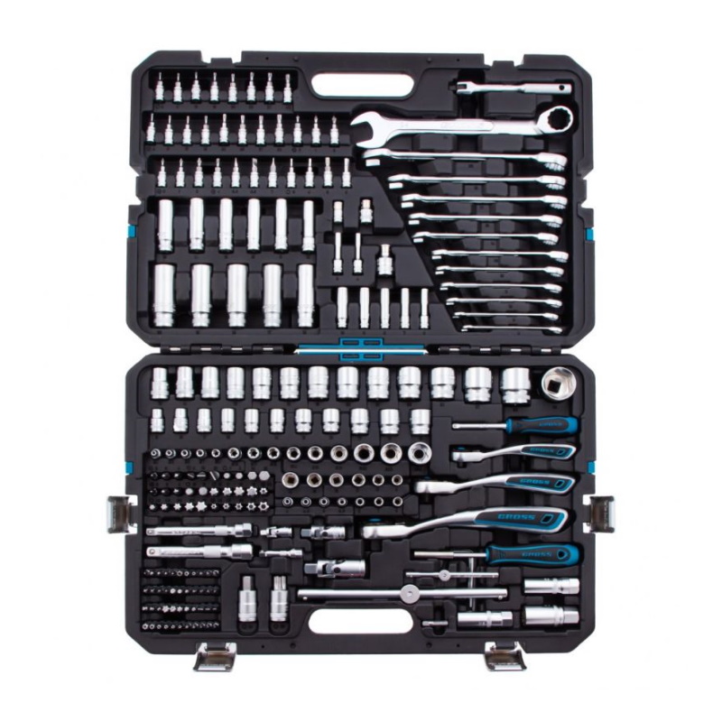 Набор инструментов Gross 14157, 216 предметов, 120 зубьев, CrV 1/2", 3/8", 1/4" в Коврове