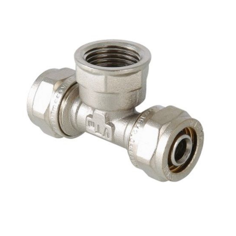 Тройник обжимной с переходом на вр Valtec 16 х 1/2" vtm.332.n.160416