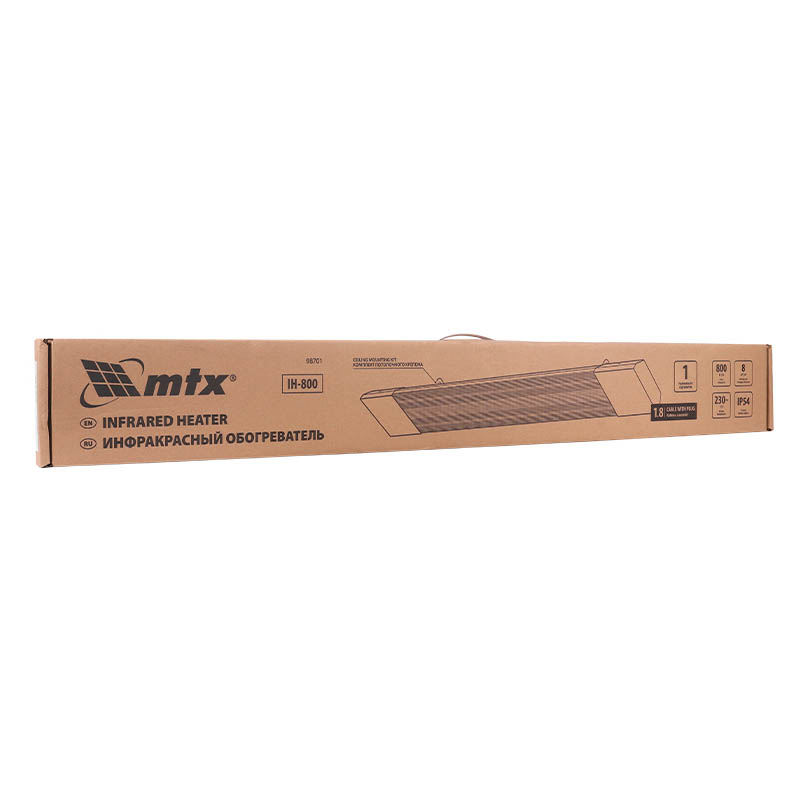 Инфракрасный обогреватель MTX IH-800 98701, 800Вт, IP54