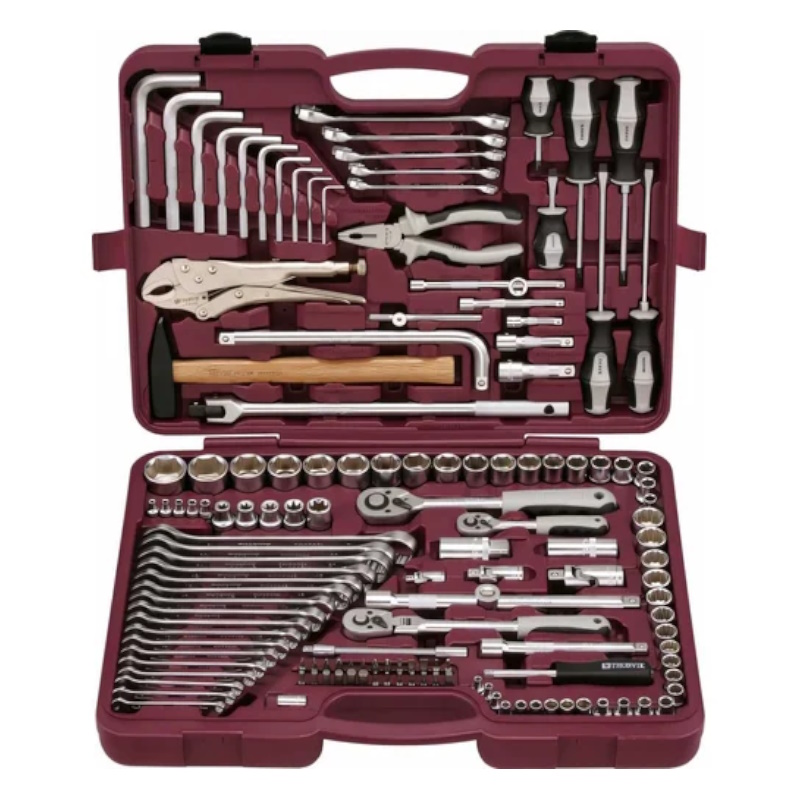 Набор инструмента универсальный Thorvik UTS0142 052063, 1/4", 3/8" и 1/2"DR, 142 предмета