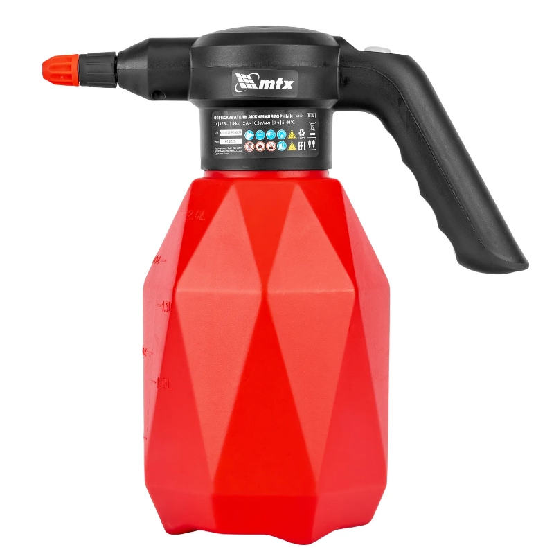 Опрыскиватель аккумуляторный MTX M-2LI 64793, 2 л, 3,7 В, 2 Ач