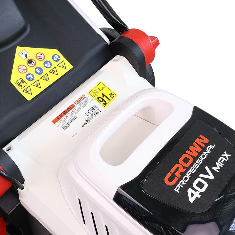 Газонокосилка аккумуляторная Crown CT29018HX (объем 4ач, ширина скашивания 38 см, АКБ и ЗУ) в Кинешме