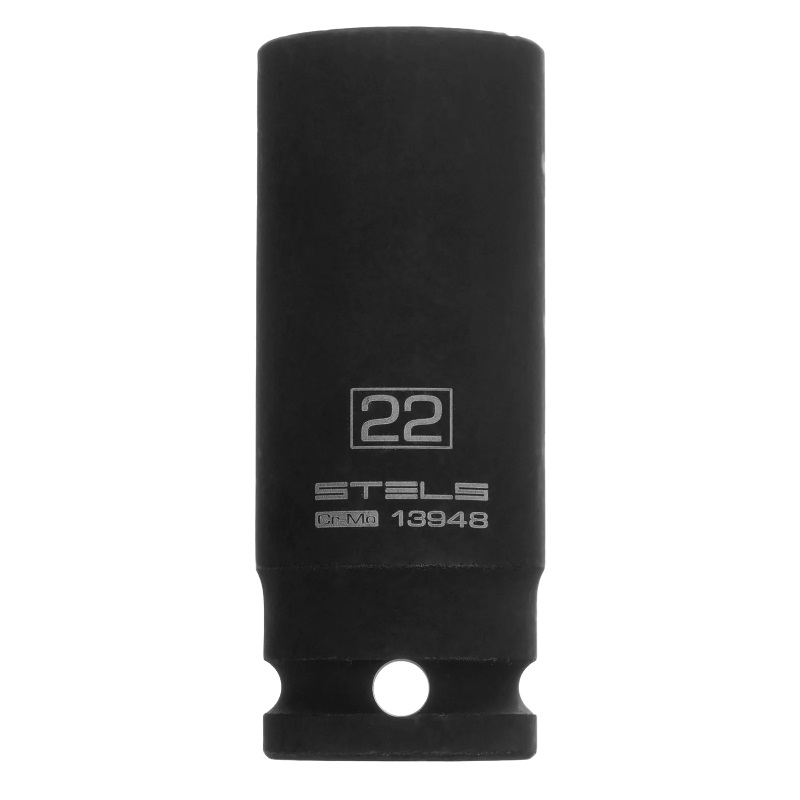 Головка ударная удлиненная шестигранная Stels 13948, 22 мм, 1/2", CrMo в Кинешме