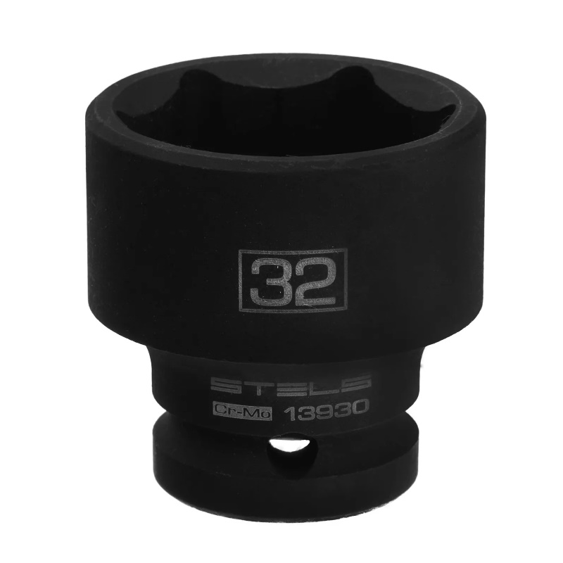 Головка ударная шестигранная Stels 13930, 32 мм, 1/2", CrMo в Вологде