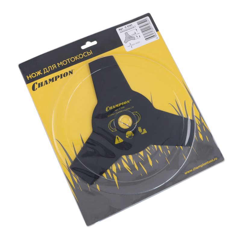 Нож 3-х лопастной для жесткой травы Champion (3/255/25.4)C5101 в Муроме