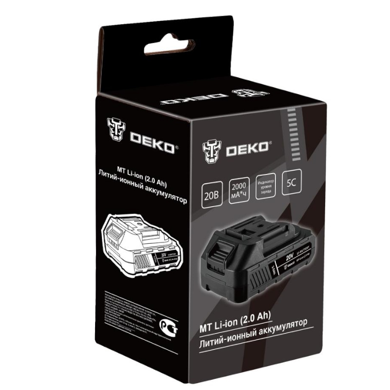 Аккумулятор Deko MT Li-ion 084-1068, 20В, 2.0Ач, разъём UNV в Костроме