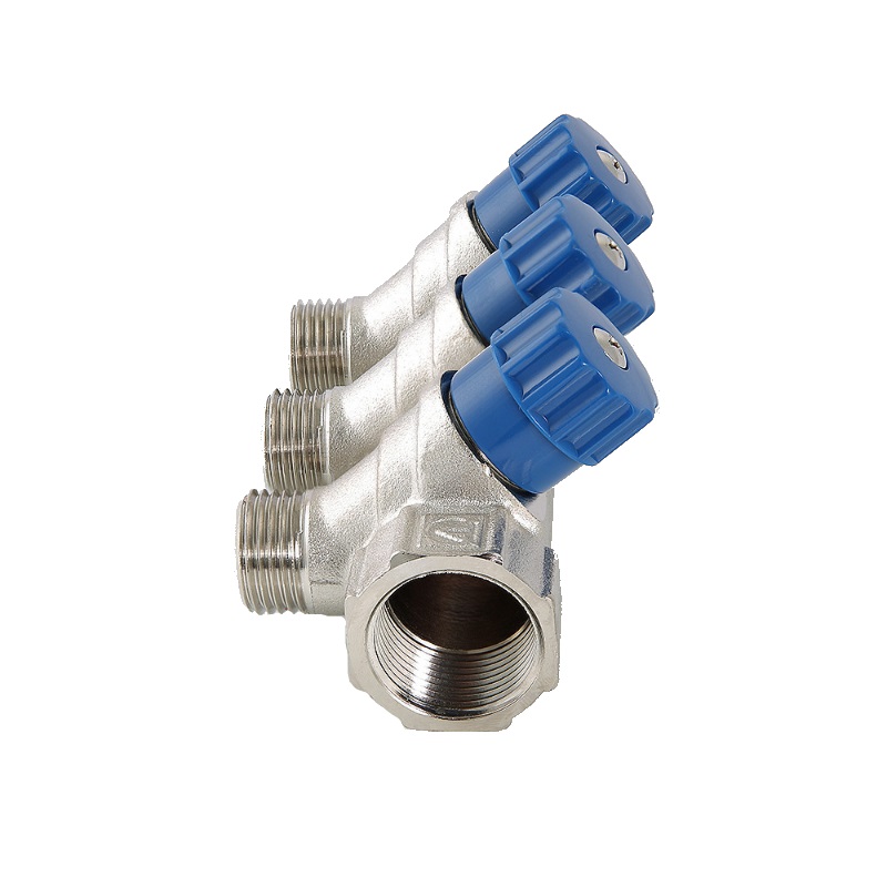 Коллектор с вентилями Valtec VTc.560.N.0503, 3/4", 3 х 1/2" в Костроме