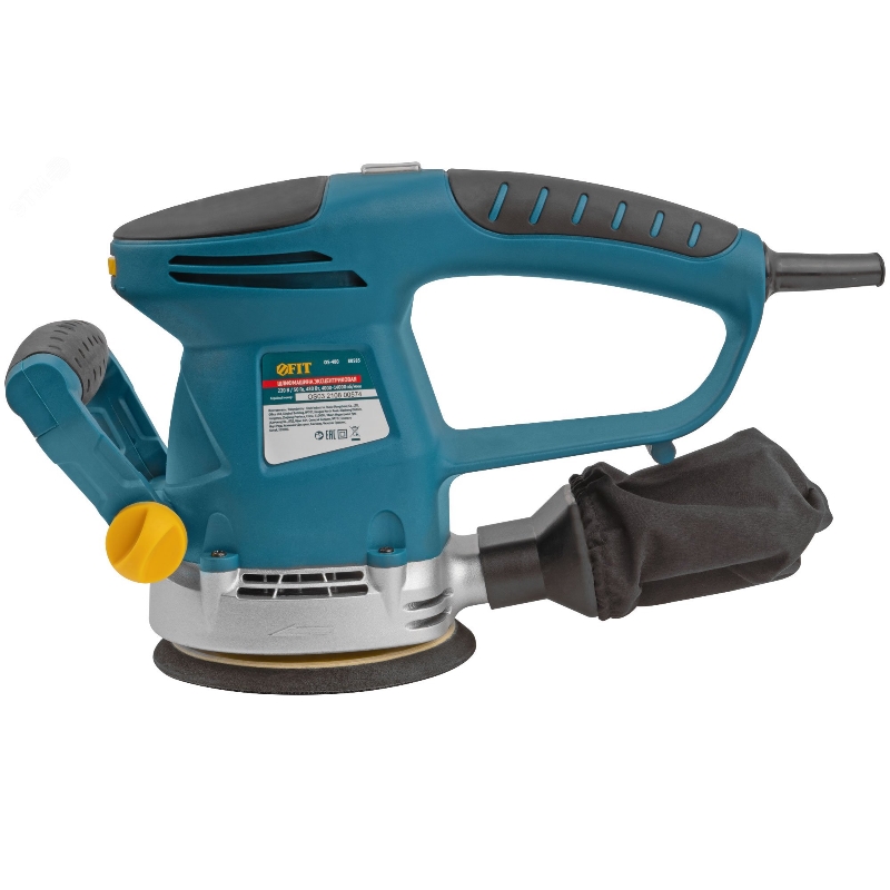 Шлифмашина эксцентриковая Fit 80585, 480 Вт; 4000-14000 об/мин; 125 мм; 2 кг; липучка