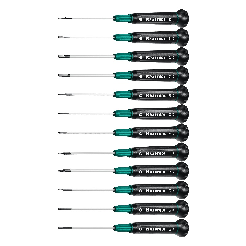 Набор отверток Kraftool Precision 12 25689 для точных работ (12 предметов) в Туле