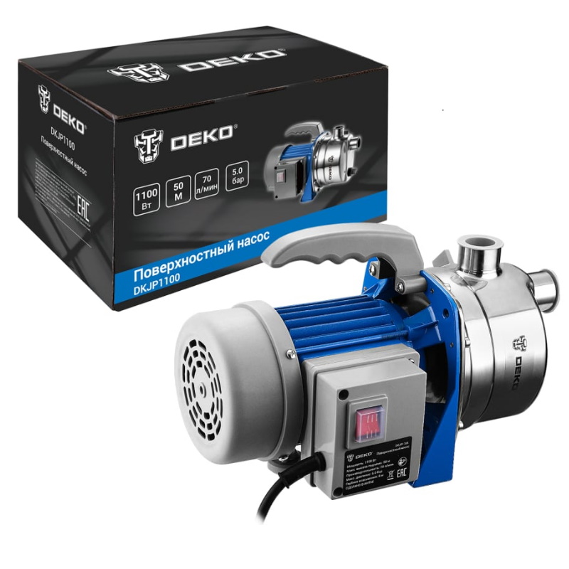 Поверхностный насос Deko DKJP1100 076-0529 1100Вт, 70 л/мин в Угличе