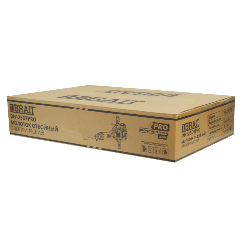 Молоток отбойный электрический Brait DH125DTPRO 21.01.247.087 (2200 Вт, 85 Дж, 50 Гц., 30 мм (HEX)) в Вологде