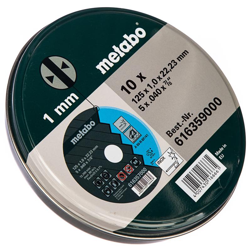 Отрезной круг по нержавеющей стали Metabo 616359000 (125x1x22 мм) в Туле