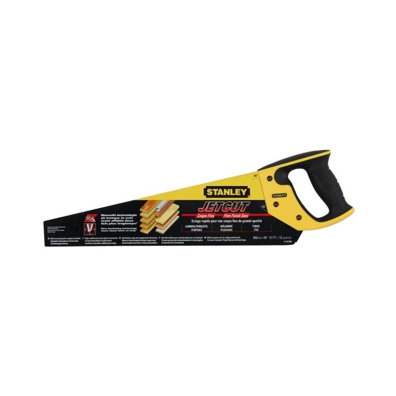 Ножовка по дереву Stanley JetCut 215595 (мелкий зуб, длина лезвия 450 мм, вес 0.43 кг) во Владимире
